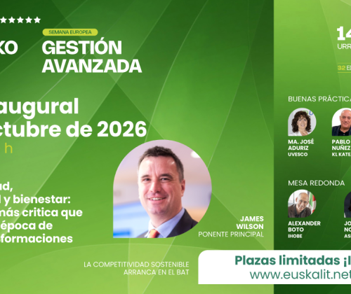 Ihobe participa en la Semana Europea de la Gestión Avanzada 2026 junto a 50 entidades vascas para analizar los retos del talento, la tecnología y la sostenibilidad